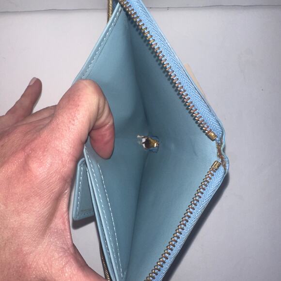 Authentic Louis Vuitton Green Blue Vernis Monogram Zip Wallet leather M91016 - Picture 11 of 12